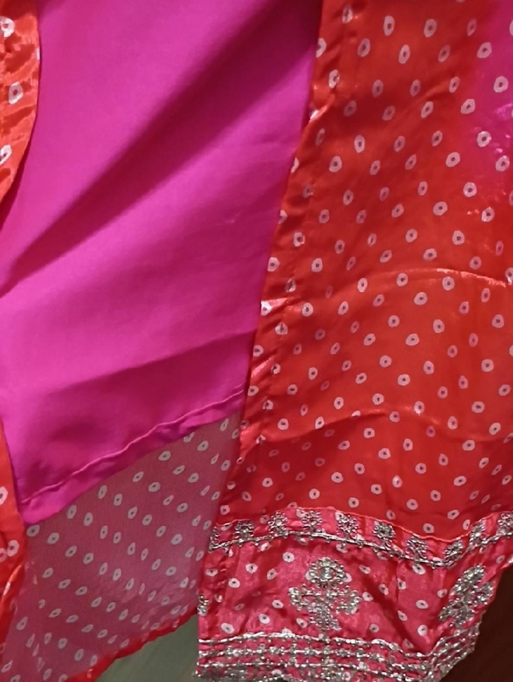 Embellished Pink-Red Ethnic Maxi Dress - Picture 4 of 7